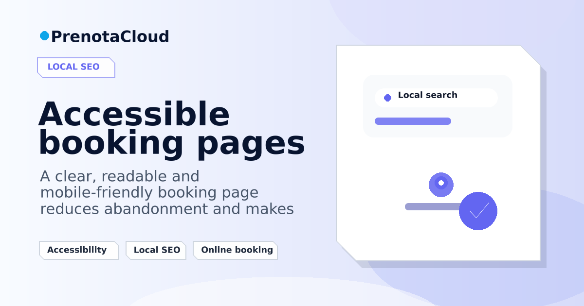 Accessible booking pages: details that help users and improve conversions