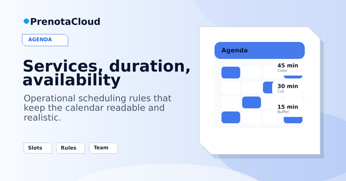 Appointment scheduling: why service duration matters more than the calendar