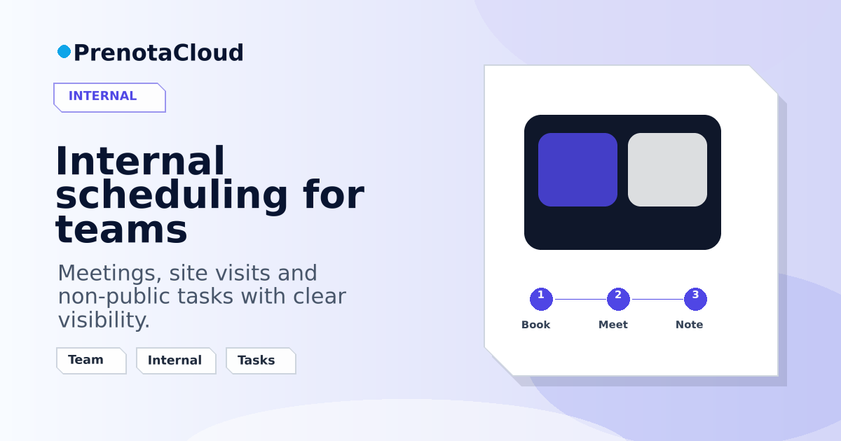 Internal scheduling for teams and companies: coordinating non-public appointments with visibility