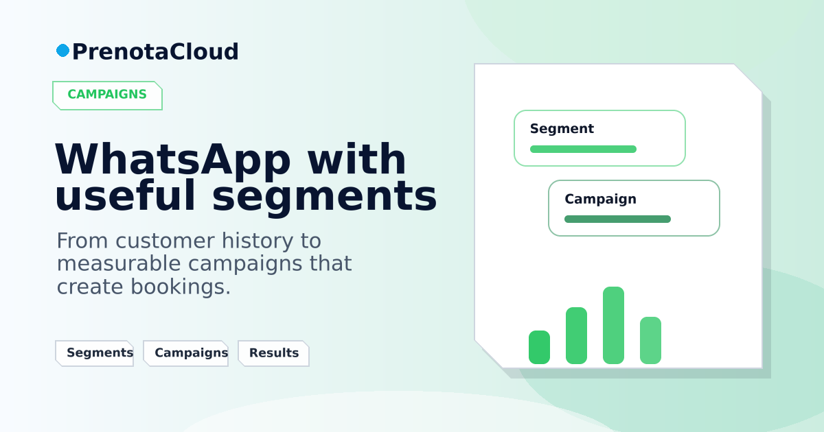 WhatsApp customer campaigns: segments, consent and bookings without random blasts
