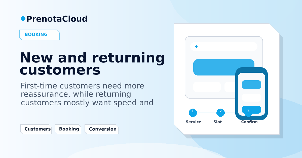 New and returning customers: different booking journeys for different needs