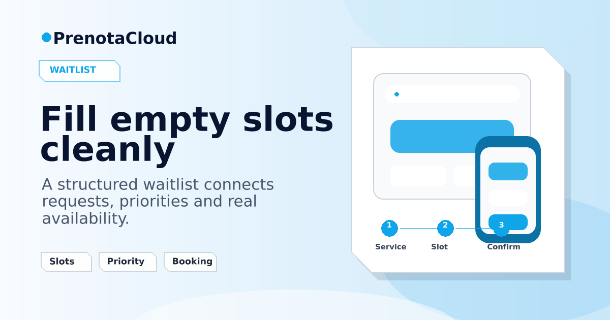 Appointment waitlists for online booking: filling empty slots without calendar chaos