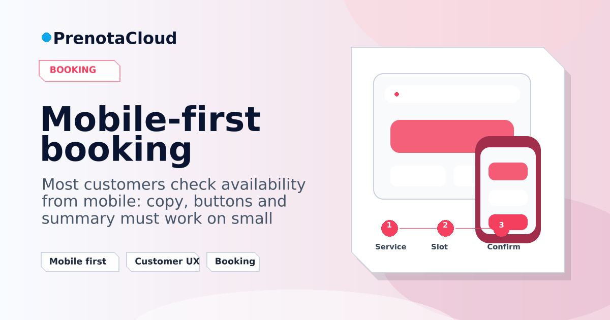 Mobile-first booking: designing the journey for customers deciding from their phone
