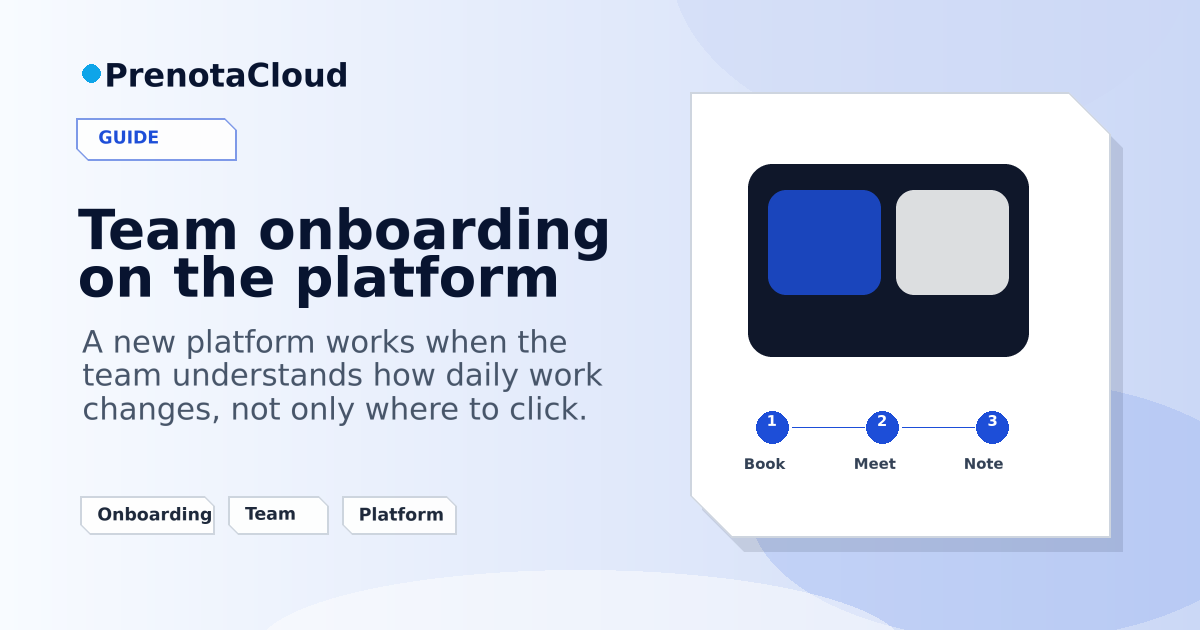 Team onboarding on the platform: getting staff to use calendar and customers without resistance