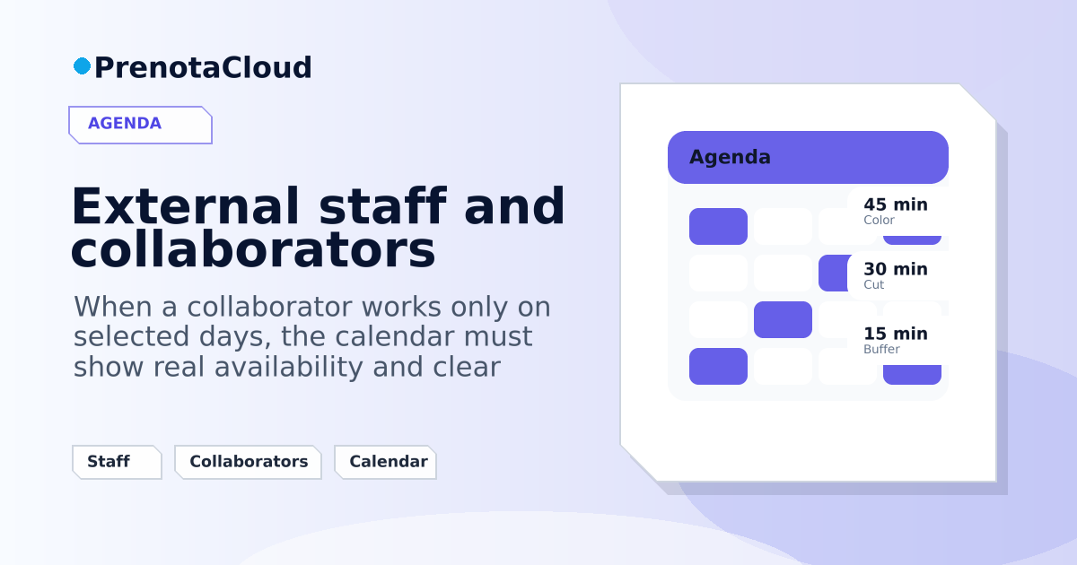 External staff and collaborators: adding them to the calendar without losing control