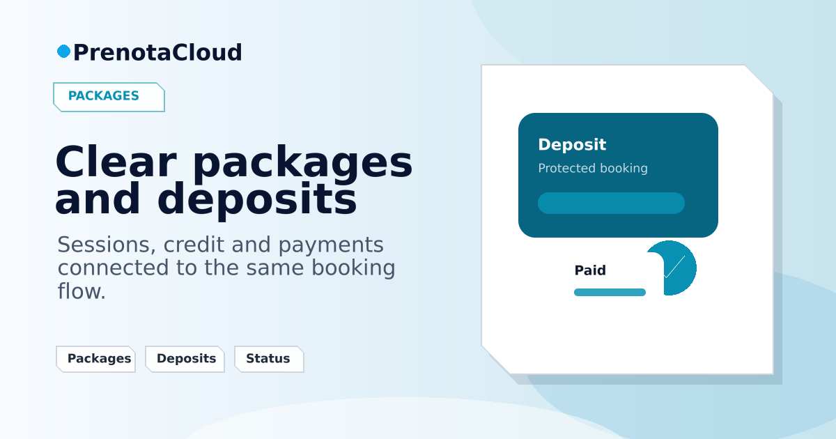 Treatment packages and online deposits: when to connect them with bookings