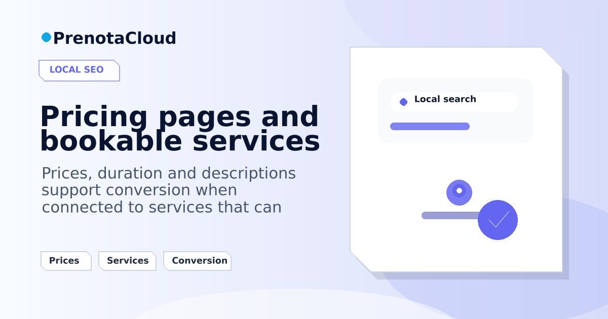 Pricing pages and bookable services: showing value without creating confusion