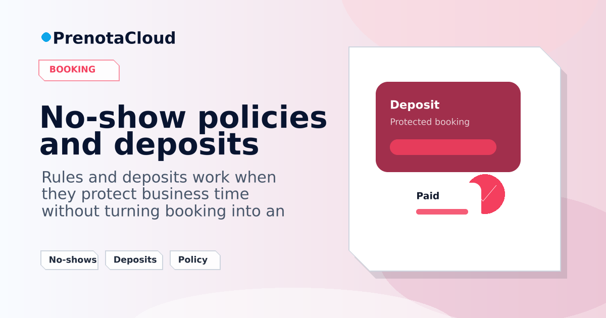 No-show policies and deposits: communicating them without making booking rigid