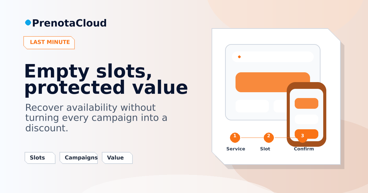 Last-minute bookings: turning empty slots into appointments without discounting the service