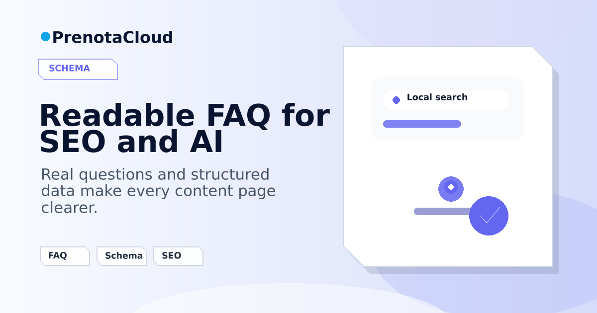 FAQ and structured data in the blog: helping SEO, AI and customers understand services