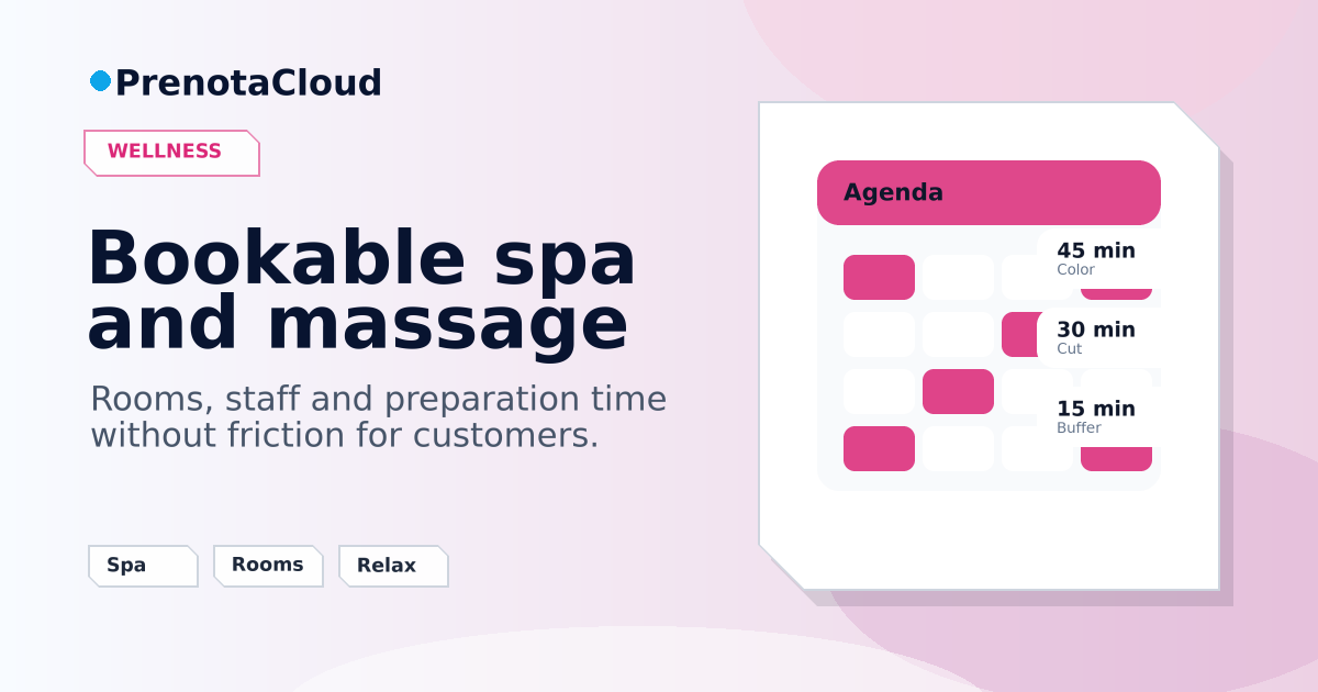 Online booking for spas and massage: relaxation for customers, control for the team