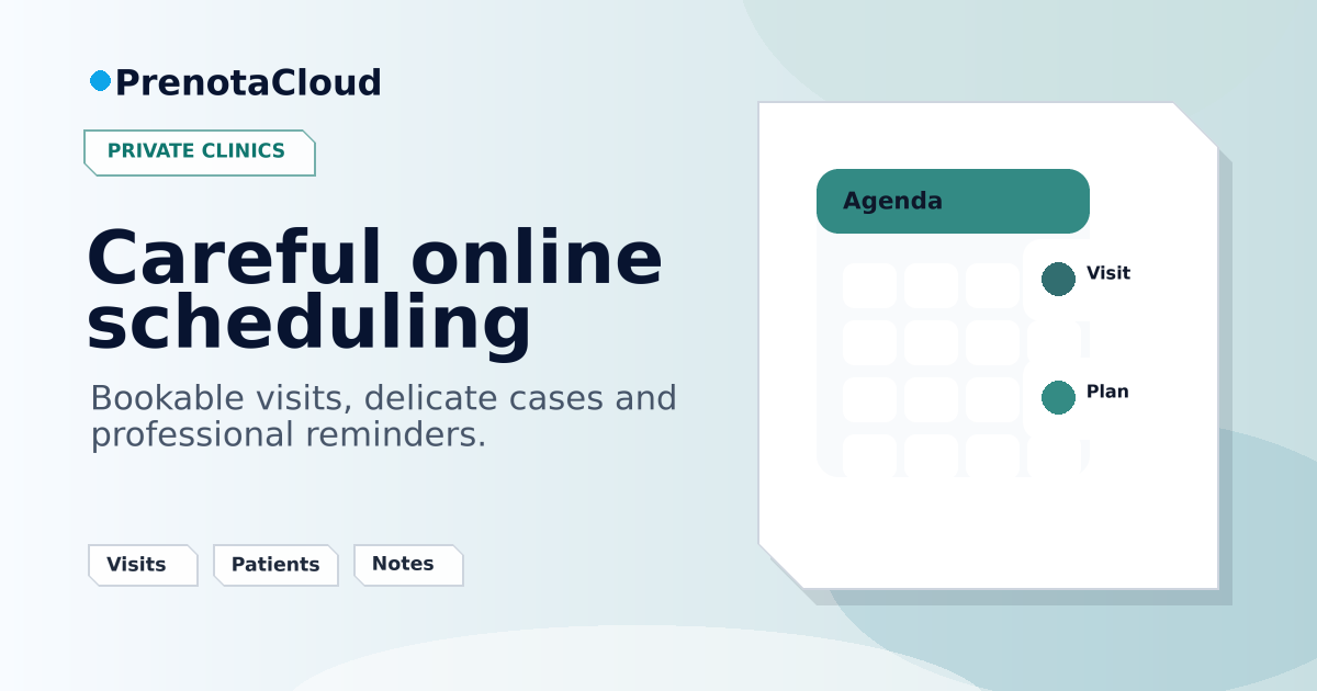 Online scheduling for private clinics: simple booking and organized information