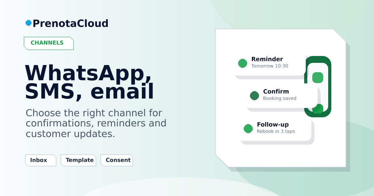 WhatsApp, SMS or email: choosing the right channel for reminders and confirmations