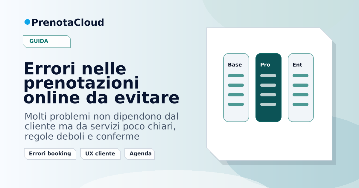 Errori nelle prenotazioni online da evitare: dove nascono abbandoni e confusione