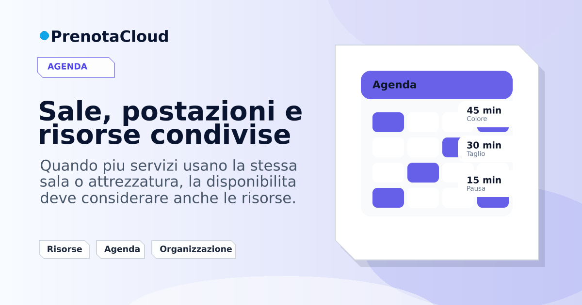 Sale, postazioni e risorse condivise: come evitare sovrapposizioni in agenda
