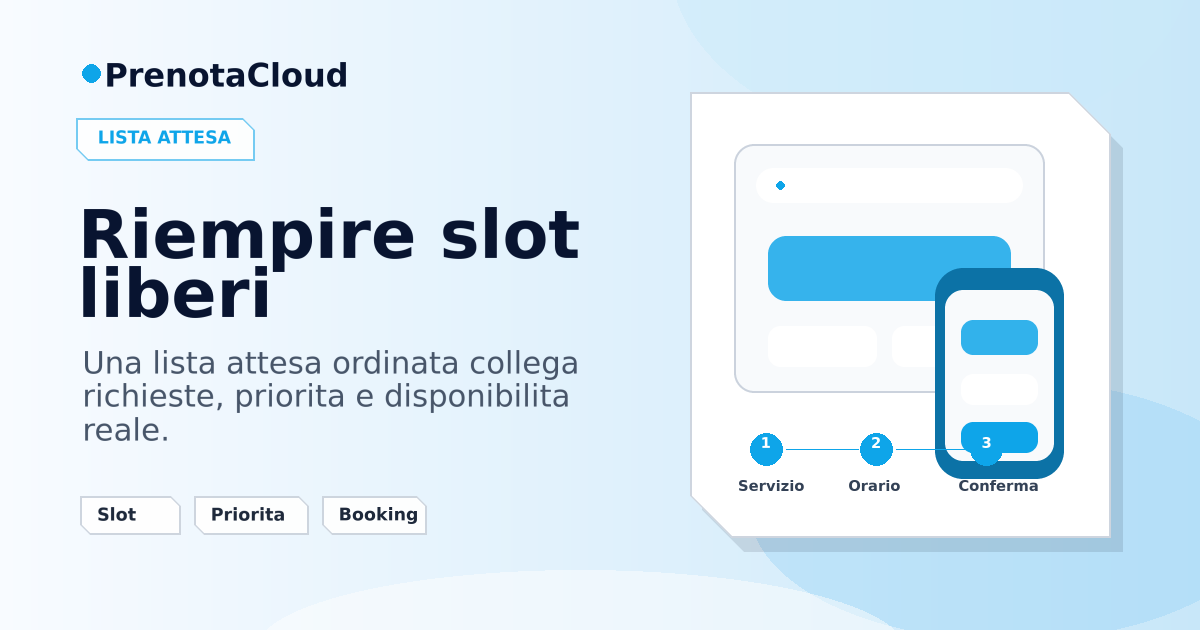 Lista attesa per prenotazioni online: riempire gli slot senza caos in agenda