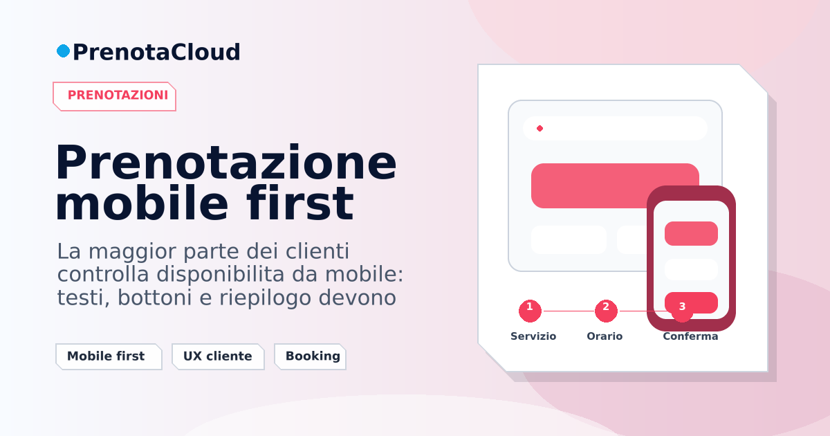 Prenotazione mobile first: progettare il percorso per chi decide dal telefono