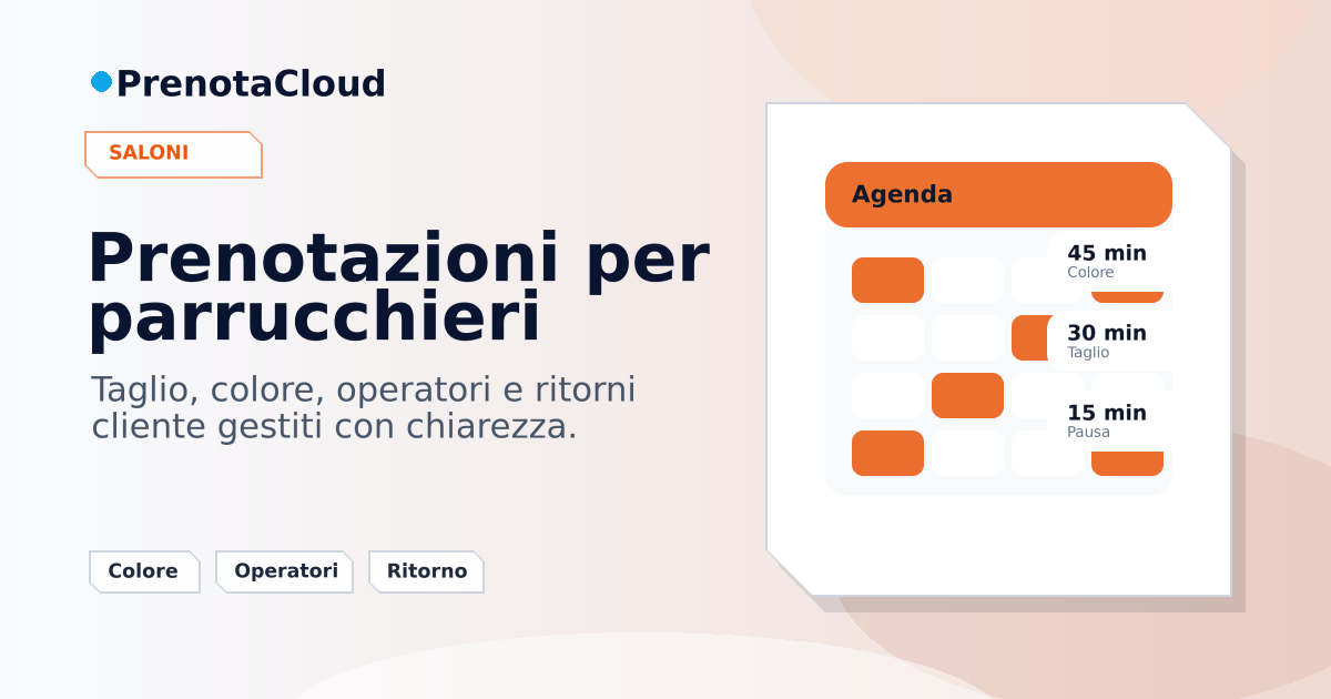Prenotazioni online per parrucchieri: tagli, colore e operatori senza incastri