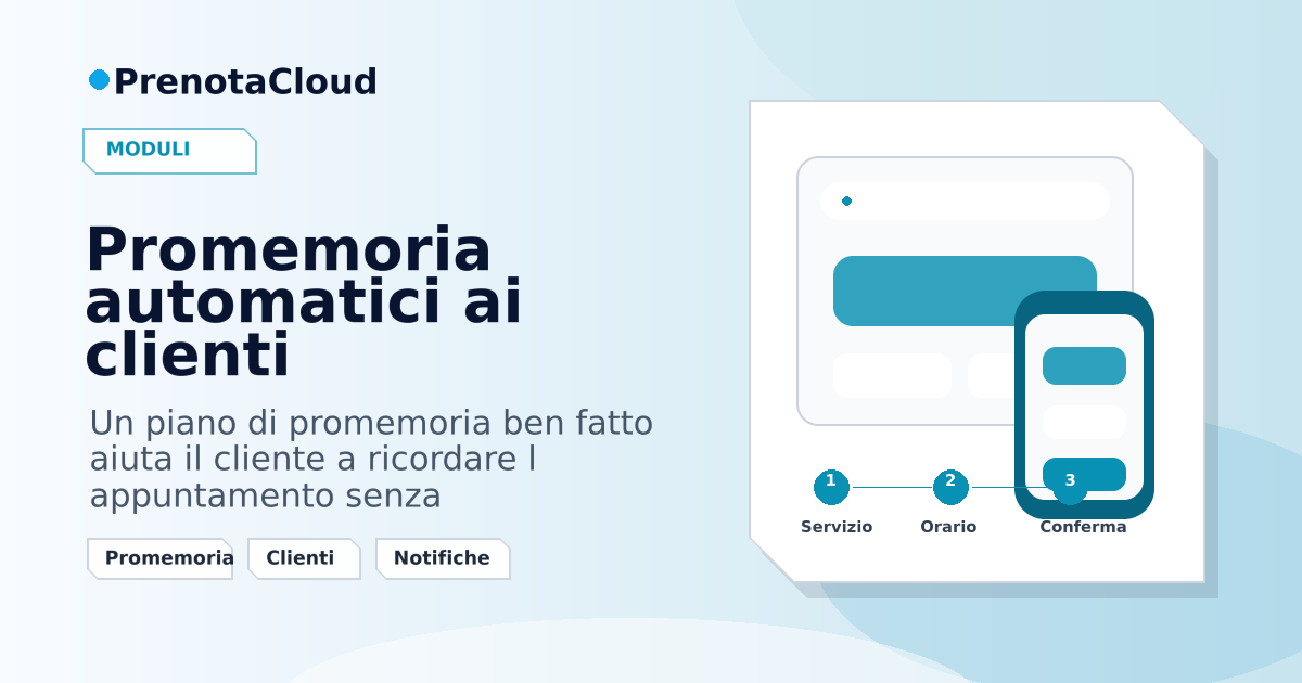 Promemoria automatici ai clienti: quando inviarli e come ridurre dimenticanze