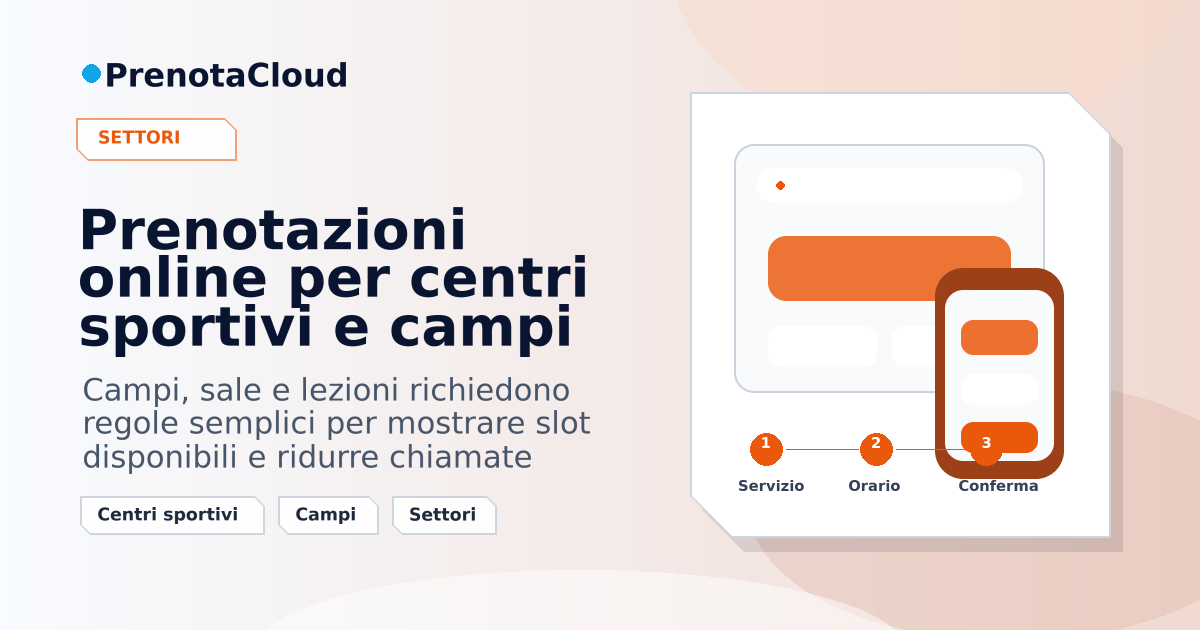 Prenotazioni online per centri sportivi e campi: disponibilita chiara per fasce orarie