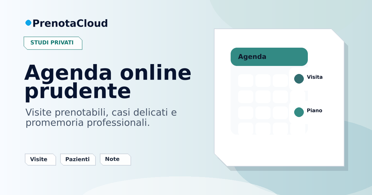 Agenda online per studi medici privati: prenotazioni semplici e informazioni ordinate